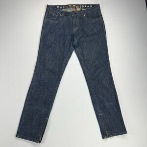 Parasuco Denim Legend Blue Jeans Women's Size 28 Zip Ankle Jean Style 8008KER